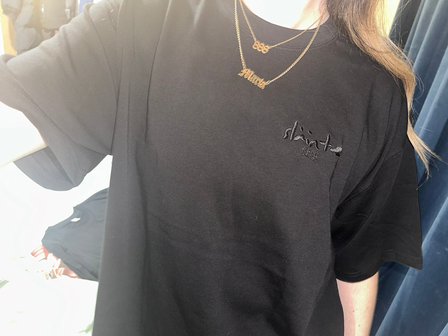 PRE-ORDER - Black- Iconic Subtle Embroidered 280gsm T-shirt